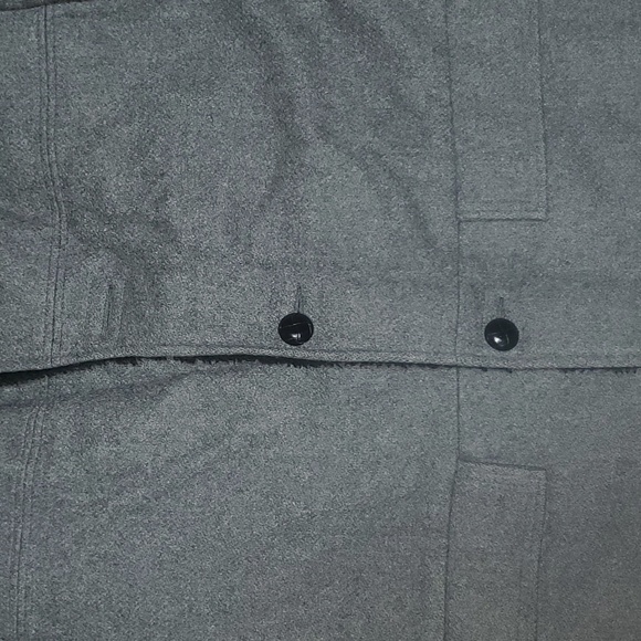 Vintage 1960's Cresco Craftsman Gray Wool Black Faux Fur Collar Peacoat - Picture 10 of 12